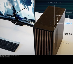 מפעל הסיטונאי הקדמי סוג לוח עץ atx matx itx משחק שלדה מחשב תואם עם 360 מ "מ <span class=keywords><strong>cpu</strong></span> נוזל קריר