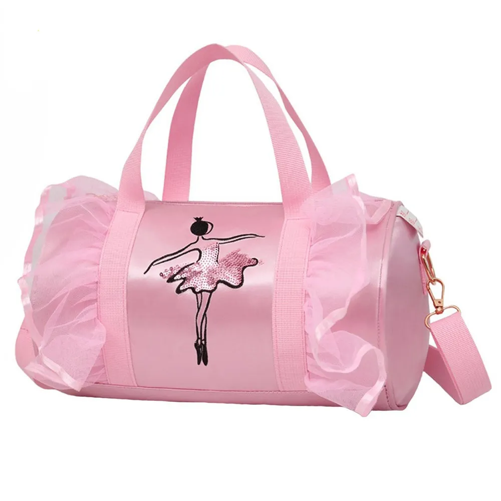 2022 New Ballet Dance Bags Pink Girls Sports Dance Kids Backpack Baby Barrels Package Bag Costume Clothes Shoes Dress Handbag