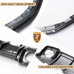 Para <span class=keywords><strong>Audi</strong></span> R8 2022-2024 Modelo Car Facelift Desempenho Estilo Corpo De Carbono Seco Kit Lábio Dianteiro Canards Sideskirt Spoiler Difusor Traseiro - Product Image 3