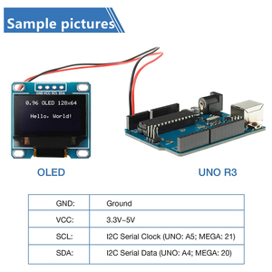 0,96 Zoll oled IIC Serial White OLED-Anzeige modul 128 X64 I2C SSD1306 12864 LCD-Bildschirm platine für Arduino