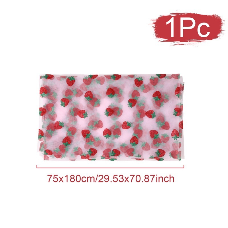 Chemin de table en maille fraise Foundation