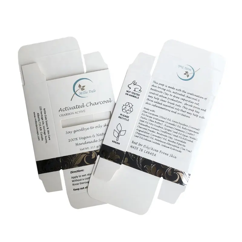 Scatola di carta per imballaggio in scatola di carta cosmetica stampata personalizzata MOQ bassa di fabbrica