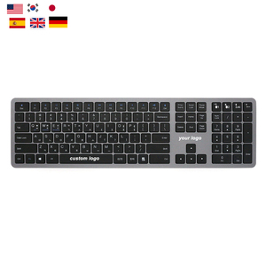 カスタムフルサイズ多言語tastaturドイツ語スウェーデン語キーボードロシア語Bluetoothキーボードコンピューターアラビア語キーボードPC用 - Product Image 1
