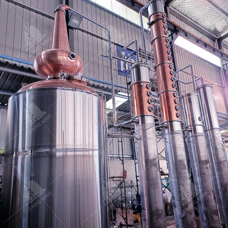 1000 L pentola di rame distillatore di Gin attrezzatura per distilleria di alcol alambicchi a colonna continua di Whisky di Brandy