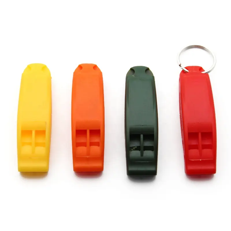 Bushcraft Jungle Survival Plastic Safety Distress Whistle Multiple Colours Emergency Whistles