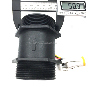 Sensor de flujo de agua de 2 pulgadas, medidor de flujo de turbina de agua de grado industrial, YF-DN50 Hall NPN