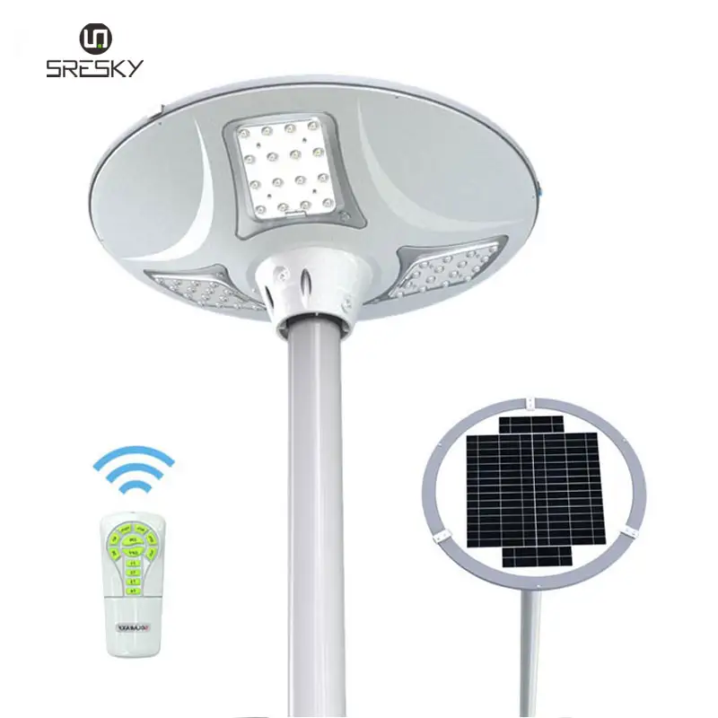 Lámpara solar automática de 20w, farola led con PIR y mando a distancia, fabricada en China