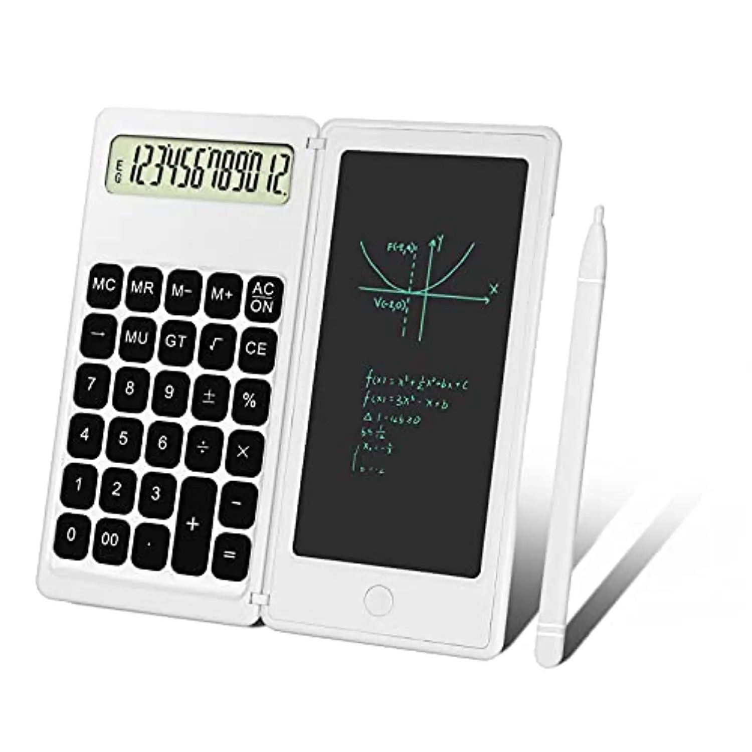 حساب محمول قابل للطي والكتابة متكامل LCD آلة حاسبة سطح المكتب العلمية الإلكترونية الكتابة اليدوية