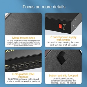 <strong>1</strong> in 10 Out <strong>Distributor</strong> HDTV Splitter With One in Ten Power Supplies One in Ten Out 4K Digital High-Definition Video Splitter - Product Image 4