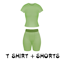 Ensemble t-shirt-vert foncé