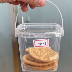Kleiner PP-Behälter 1L 2L Weithals-Eimer-Vorrats behälter für Keks-Erdnuss butter