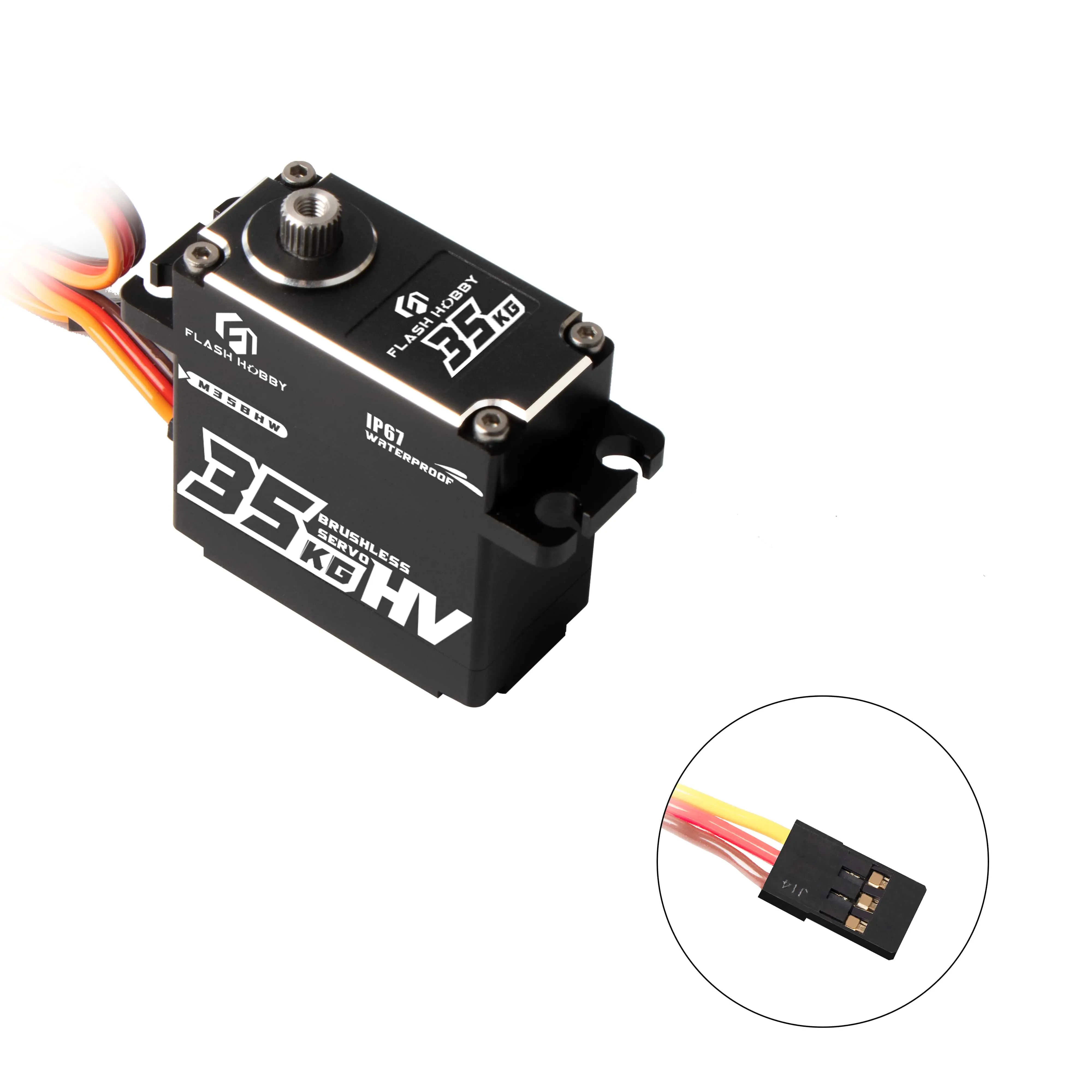 Flash Hobby M35BHW Wasserdichter 35kg großes Drehmoment Digitaler bürstenloser Mikros ervo motor Metall getriebe für RC-Car