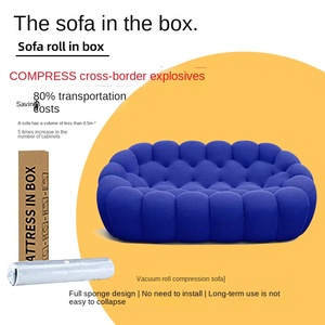 Xuất khẩu rochburg một chỗ ngồi bóng đá <span class=keywords><strong>sofa</strong></span> căng bông tổ ong vỏ không khung xốp giải trí chân không nén ghế - Product Image 2