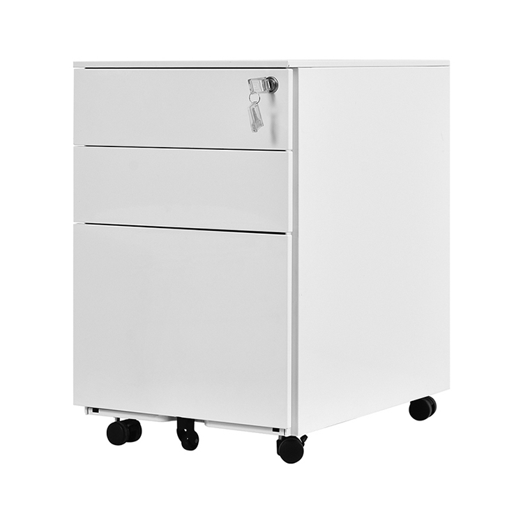 Pedestal móvil con apertura lateral blanco