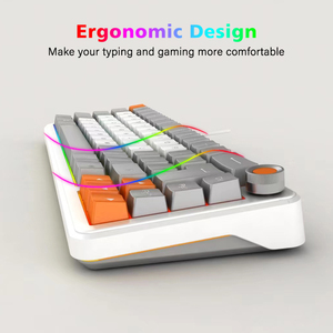Teclado mecánico con cable 60 por ciento Gamer compacto 66 teclas RGB retroiluminado ordenador PC teclado para juegos - Product Image 5