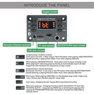 JQ D136BTMP3プレーヤーBluetoothスピーカーオーディオモジュールデコーダーボードUSBキットマイク機能付き - Product Image 5
