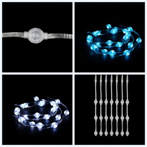 Programable RGB 360 grados 3D Pixel LED Ball Small Crystal Pixel Sphere Ball String Light DMX SMD3535 para decoraciones navideñas - Product Image 5