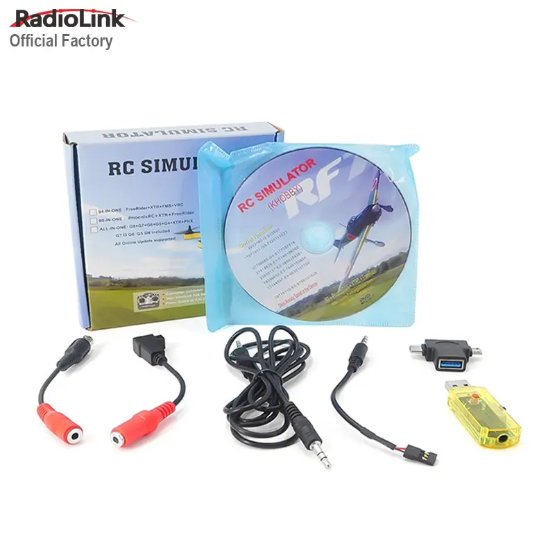 เครื่องบิน FPV Wireless RC Flight Simulator สำหรับโทรศัพท์และคอมพิวเตอร์ที่เข้ากันได้กับเครื่องส่งสัญญาณ Radiolink และแบรนด์อื่นๆ