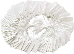 Riciclabile Super Mini carta bianca scrivibile appendi cartellini con stringhe di prezzo - Product Image 4