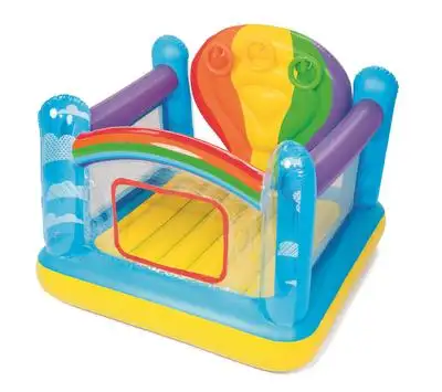 Ballon à Air chaud coloré arc-en-ciel pour enfants, trampoline gonflable d'intérieur amusant avec jeu de boucle, 52269