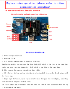 SOP8 High-Fidelity-Klang qualität CHV31OTP-Sprachchip PWM-Ausgangs schlüssels teuerung Direct Push Horn für Sound Chip