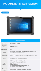 Máy Quét Dữ Liệu Thiết Bị Đầu Cuối Di Động Cầm Tay Công Nghiệp Gồ Ghề Chống Nước Máy Quét Mã Vạch 1D 2D Tùy Chọn PDA Có Đầu Đọc Dấu Vân Tay - Product Image 6