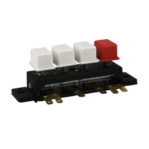 Affidabile 4a cappa da cucina interruttori a pulsante 3 pulsanti bianchi e 1 rosso con 3 interblocco e 1 interruttore a tastiera di tipo pianoforte Reset