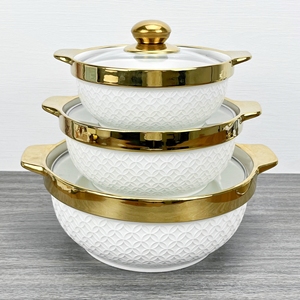 Đồ dùng nhà bếp nhà máy trực tiếp gốm không dính <span class=keywords><strong>Cookware</strong></span> <span class=keywords><strong>Set</strong></span> súp nồi sang trọng nấu ăn Nồi lẩu <span class=keywords><strong>Set</strong></span> soong Bộ đồ ăn <span class=keywords><strong>Set</strong></span> - Product Image 5