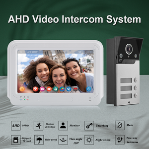 Suministro directo de fábrica, sistema de videoportero AHD con pantalla táctil IPS de 7 pulgadas para 3 apartamentos - Product Image 2