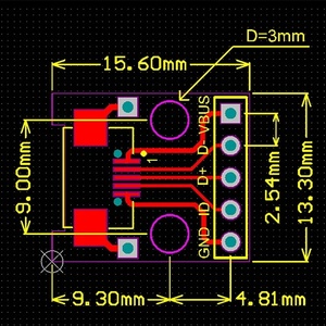 MICRO-USB-ZU-DIP-Adapter 5-Stift-Weiblicher Anschluss B-Typ PCB-Wechselrichter-Stift 2,54 mm Breadboard-Schalterbrett SMT-Muttersitz - Product Image 6