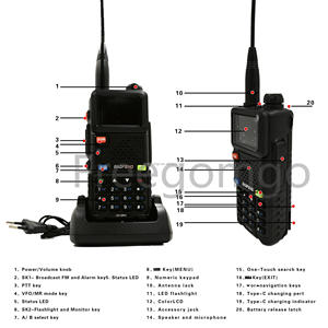 Baofeng-Walkie-talkie portátil de doble banda FM 999 CHS con chip de 5. ª generación, radio de control remoto de un clic, 10W, radio de 2. ª generación, radio de 2. ª generación, 10W - Product Image 5