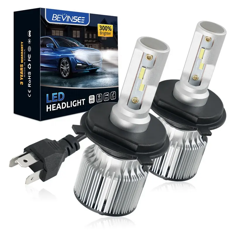 Bevinsee H4 Led 6000LM faro para Mini Cooper R56 2006-2010, 2011, 2012, 2013