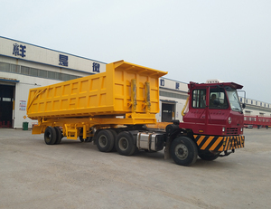 High Quality <strong>Single</strong> <strong>Axles</strong> 60 Tons <strong>Dump</strong> Tipper Semi <strong>Trailers</strong> for Sale - Product Image 2