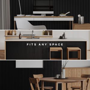 Akupanel âm thanh đá đen bảng điều khiển gỗ akustik Bảng điều khiển gỗ hiện đại nội thất âm thanh bằng chứng trang trí tường tấm - Product Image 3