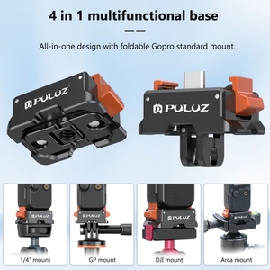 Puluz Type-C ฐานชาร์จอะแดปเตอร์เมาท์แบบปลดเร็วสำหรับ DJI OSMO Pocket 3 Type C ฐานชาร์จ - Product Image 4