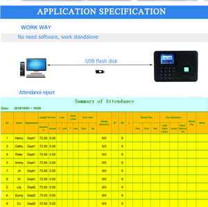 ZK dễ dàng hoạt động miễn phí <span class=keywords><strong>clocking</strong></span> sinh trắc học Máy quét dấu vân tay thời gian chấm công thiết bị đầu cuối - Product Image 4