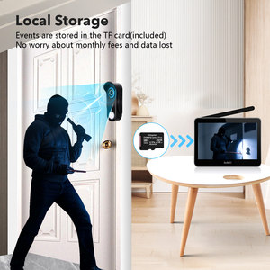 Tuya Video Timbre Inalámbrico Visión Nocturna Wifi Cámara Sistema de intercomunicación para el hogar Video Teléfono Intercomunicador Sistema de seguridad para el hogar