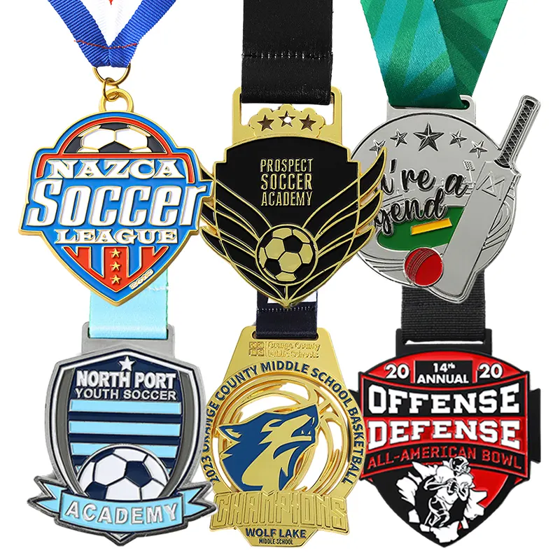 Medalhas personalizadas de metal para prêmios, medalhas personalizadas de fábrica com logotipo 3D, rugby, futebol, basquete, críquete, corrida, medalhas com fita
