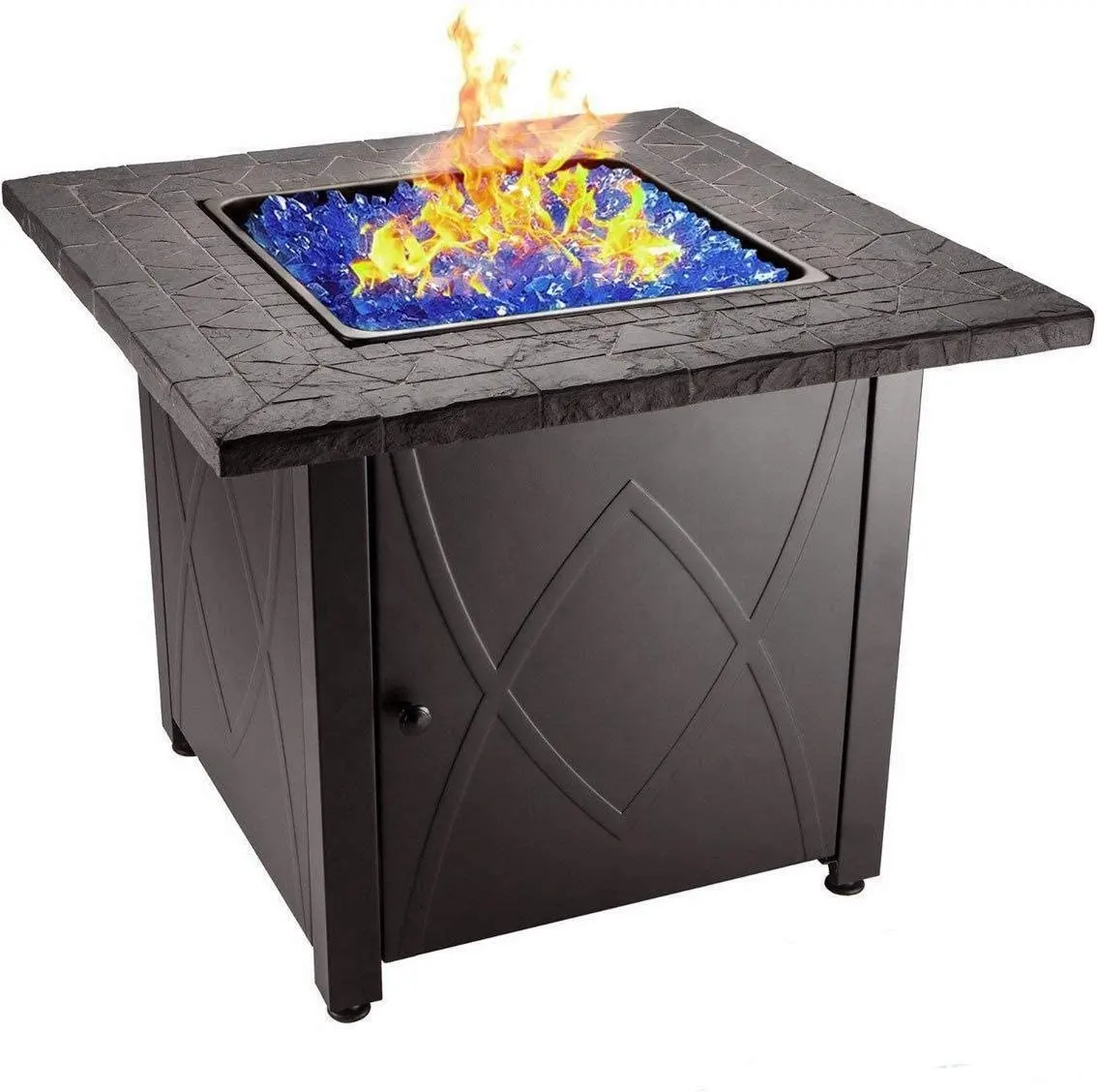 Brennholz Grand Outdoor Patio Grand Blue Feuer glas Propangas Feuerstelle Tisch Kamin Feuerstelle Gas