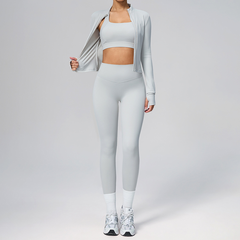 Soutien-gorge + Veste + Pantalon Gris