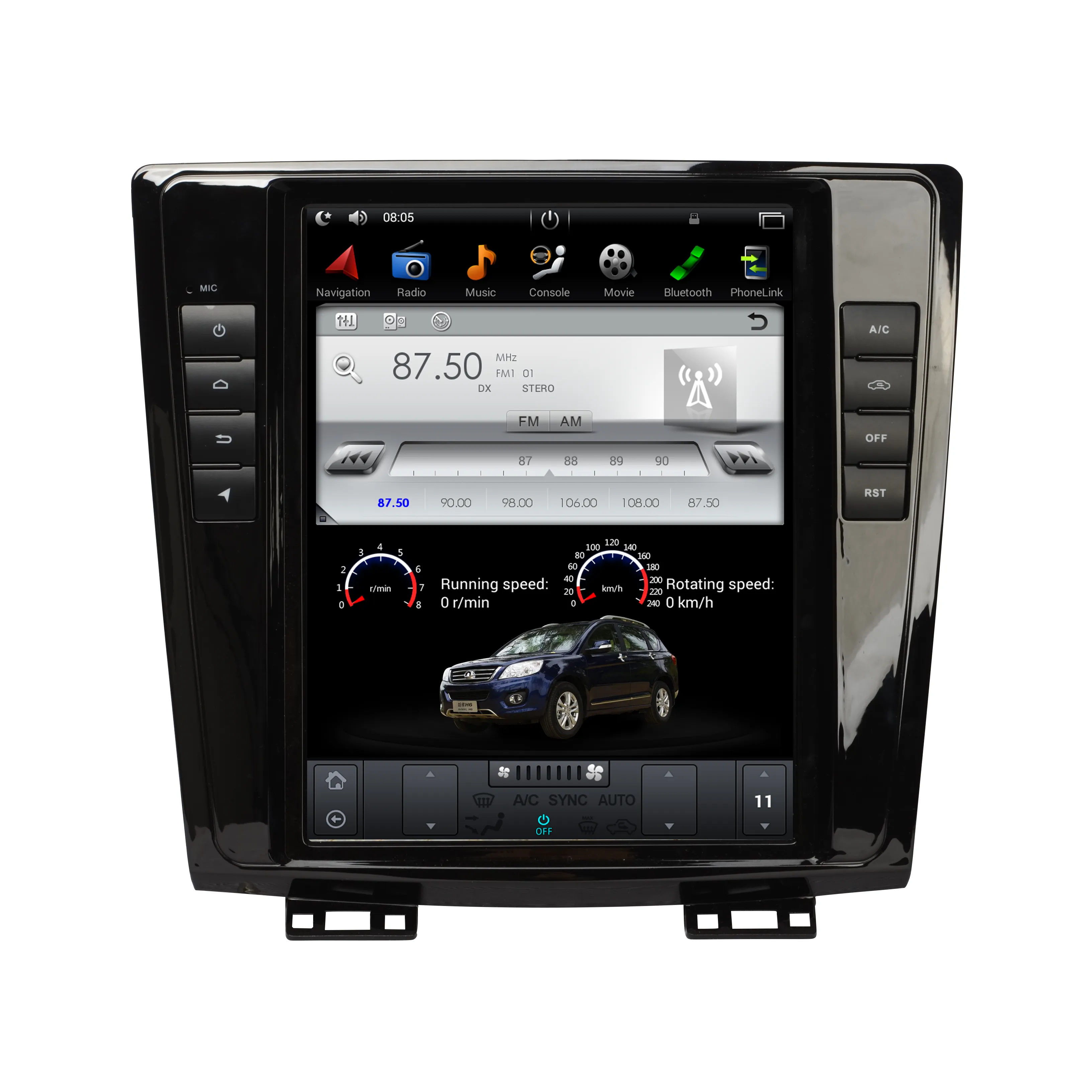 Araba radyo 10.4 "Carplay multimedya araç Dvd oynatıcı oyuncu Gps navigasyon Stereo kafa ünitesi Gps navigasyon için GREAT WALL Hover H6 2015-