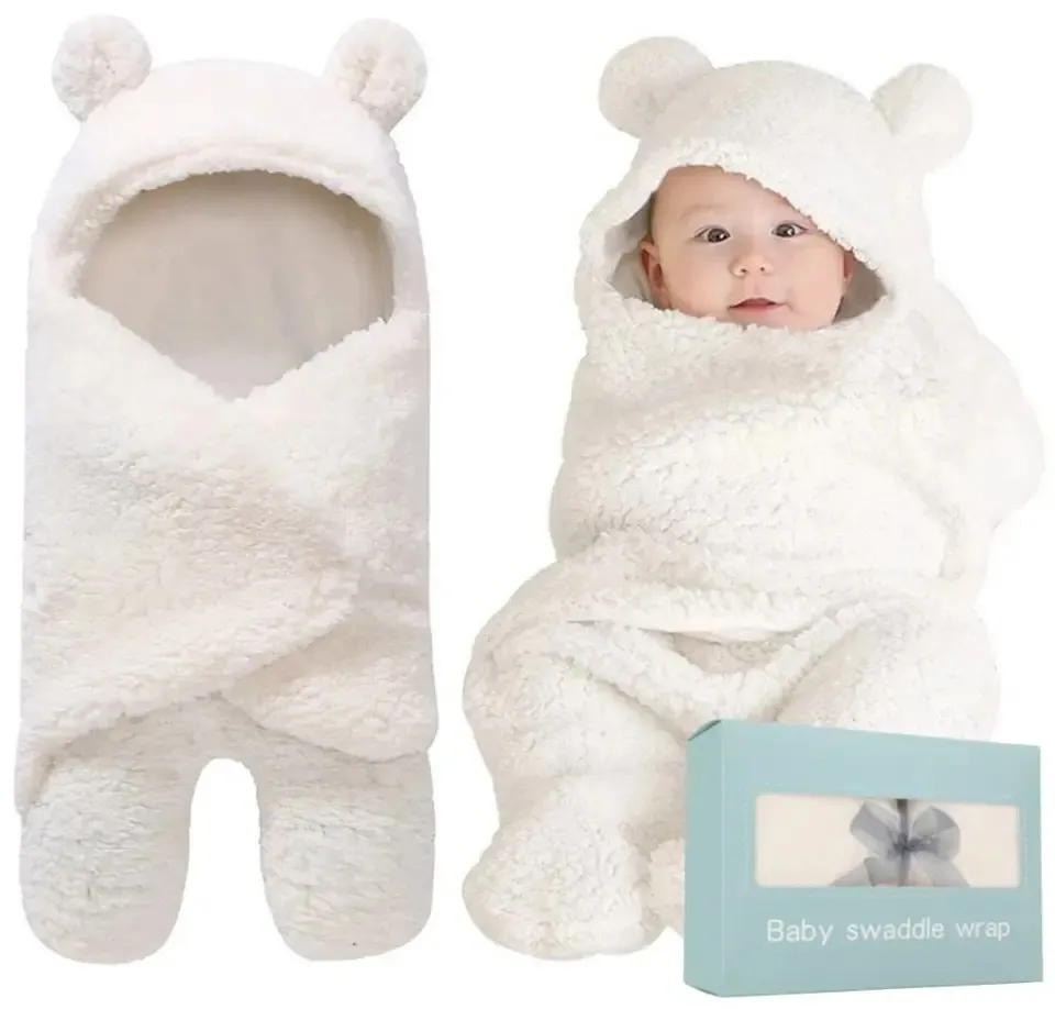 卸売赤ちゃんおくるみ毛布ぬいぐるみクマおくるみラップベビー服赤ちゃん寝袋0-3新生児月女の子男の子