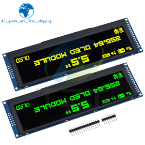 TZT 5.5 pollici OLED Display LCD colore verde/giallo 256x64 Drive SSD1322 interfaccia SPI/porta parallela a 8 bit per Arduino UNO R3