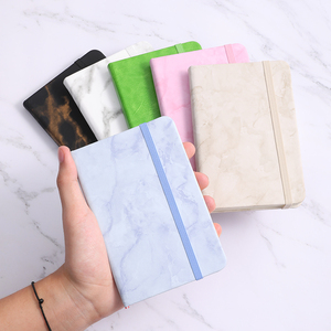 Cuaderno A7 de piel sintética personalizado al por mayor, diario de 100 hojas con correa elástica, logotipo de marca impreso, diario, Bloc de notas - Product Image 3