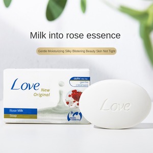 Aşk süt sabunu 100g gül besleyici yumuşatma cilt dostu nemlendirici sabun banyo temizleme toptan fabrika - Product Image 5