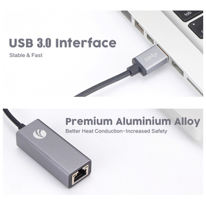VCOM USB3.0 tipo A A Gigabit adattatore Ethernet 1000Mbps RJ45 cablato scheda di rete esterna per Computer Desktop - Product Image 6
