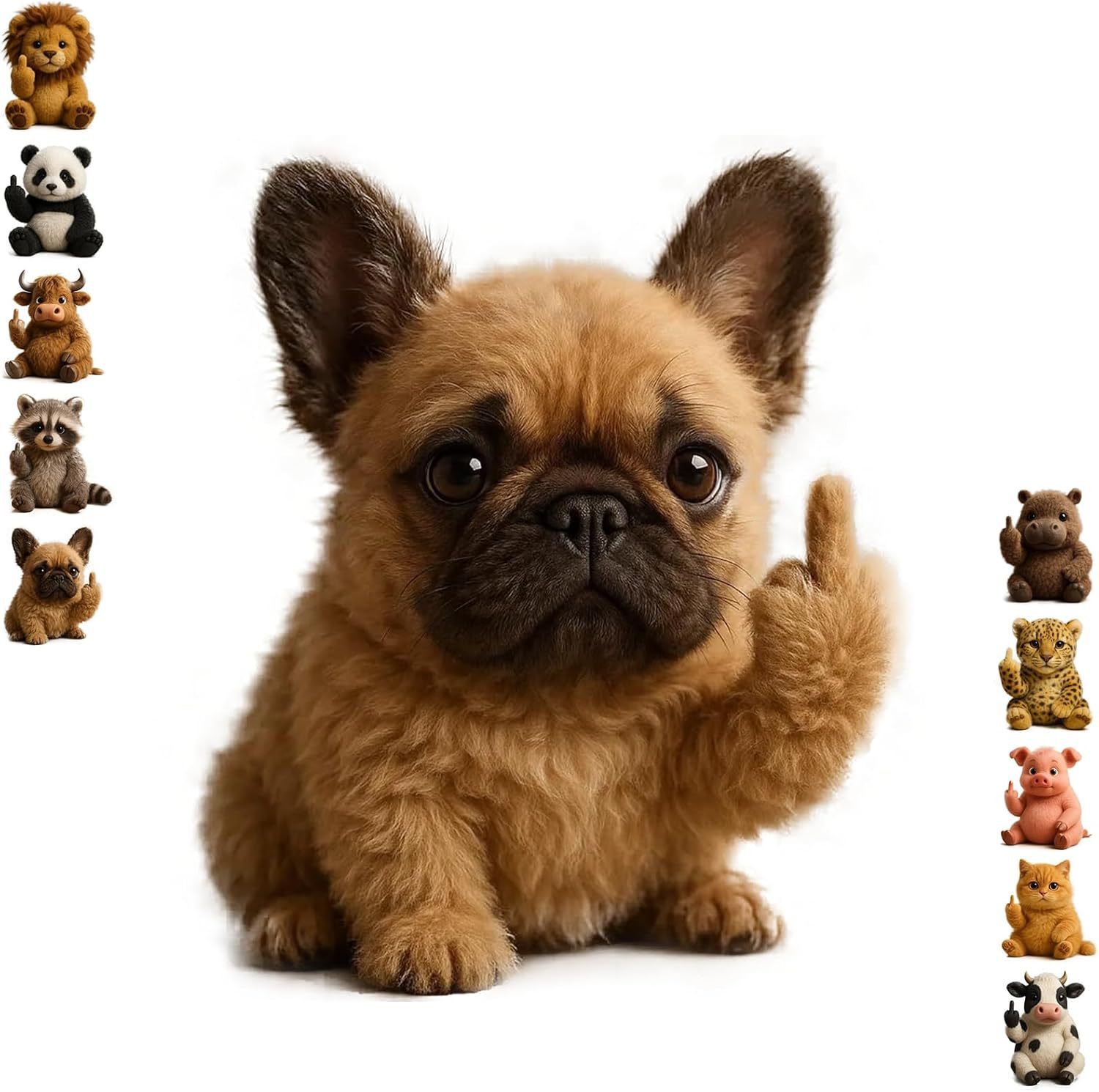 Middle finger dog