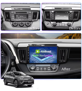2013-2016丰田RAV4 10.1英寸安卓12全球定位系统导航IPS屏幕WiFi调幅调频收音机USB DVR SWC TPMS - Product Image 2