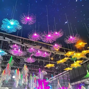 Outdoor Colorful <strong>Led</strong> Fiber Optic Dandelion Decorative Silk Flowers Jellyfish Light <strong>Star</strong> Sky Forchristmas Tree with <strong>Led</strong> Lights - Product Image 3
