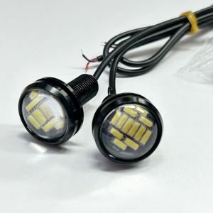 Cob หลอดไฟสัญญาณ LED สำหรับรถยนต์ไฟวิ่งกลางวันไฟตัดหมอกรูปเหยี่ยวไฟเบรคถอยจอดรถสีเหลืองขนาด23มม. ไฟขับรถใหม่ - Product Image 6